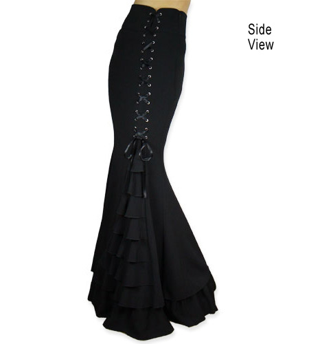 Vivien Fishtail Skirt - Black